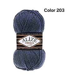 ALİZE SÜPERLANA KLASİK COLOR 203-DENİM MELANJ
