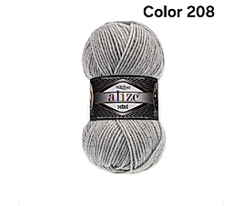 ALİZE SUPERLANA MİDİ COLOR 208-GRİ