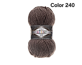 ALİZE SUPERLANA MİDİ COLOR 240-KAHVE MELANJ