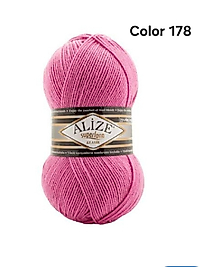 ALİZE SUPERLANA KLASİK COLOR 178-KOYU PEMBE