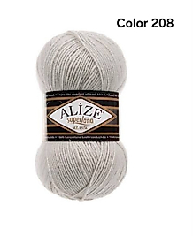 ALİZE SUPERLANA KLASİK COLOR 208-AÇIK GRİ MELANJ