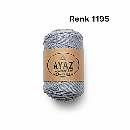 AYAZ POLYESTER SOFT MAKROME SİMLİ RENK 1195 AÇIK GRİ
