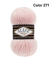ALİZE SUPERLANA KLASİK COLOR 271-PEMBE İNCİ