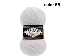 ALİZE SÜPERLANA KLASİK COLOR 55-BEYAZ