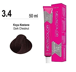 NEVACOLOR KOYU KESTANE SAÇ BOYASI 3.4 NUMARA