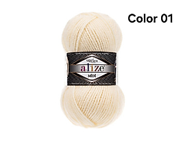 ALİZE SUPERLANA MİDİ COLOR 01-KREM