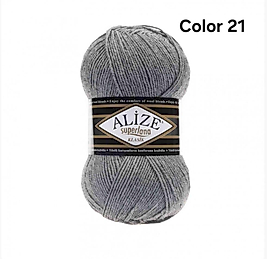 ALİZE SÜPERLANA KLASİK COLOR 21 - GRİ MELANJ