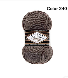 ALİZE SÜPERLANA KLASİK COLOR 240-SÜTLÜ KAHVE MELANJ