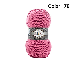 ALİZE SUPERLANA MİDİ COLOR 178-KOYU PEMBE