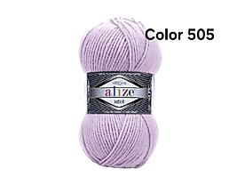 ALİZE SUPERLANA MİDİ COLOR 505-KÜLLÜ LİLA