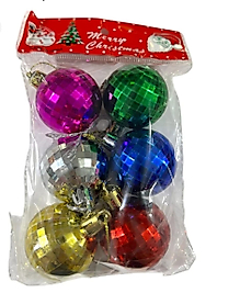 KIZILKAYA 6 LI DESENLİ PARLAK TOP YILBAŞI SÜSÜ