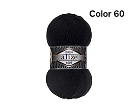 ALİZE SUPERLANA MİDİ COLOR 60-SİYAH