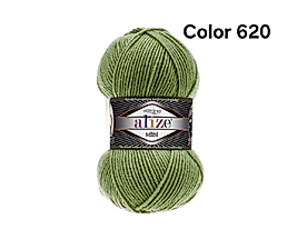 ALİZE SUPERLANA MİDİ COLOR 620-ZEYTİN