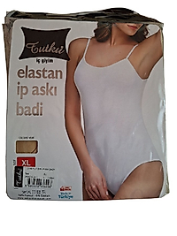 TUTKU BYN İP ASKILI BADY XL TEN RENK ÇITÇITLI ATLET ADET FİYATI