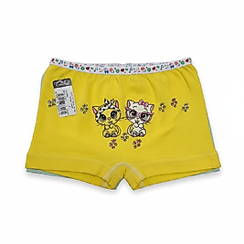 TUTKU KIZ ELASTAN BASKILI BOXER KARIŞIK RENK ADET FİYATI