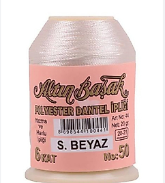 ALTINBAŞAK YAZMA OYA İPLİKLERİ RENK ŞEKER BEYAZ