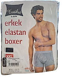 TUTKU ERKEK ELASTAN BOXER XXL BEDEN SİYAH