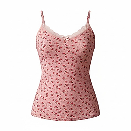 GÜMÜŞ LİKRALI DESENLİ İP ASKILI ATLET RENKLİ EMPİRME