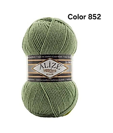 ALİZE SÜPERLANA KLASİK COLOR 852-YEŞİL