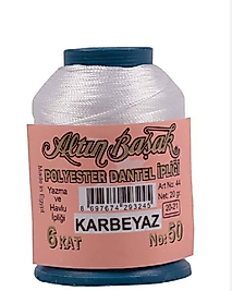 ALTINBAŞAK YAZMA OYA İPLİKLERİ RENK KARBEYAZ