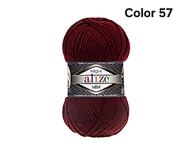 ALİZE SUPERLANA MİDİ COLOR 57-BORDO