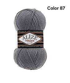 ALİZE SUPERLANA KLASİK COLOR 87-KÖMÜR GRİ