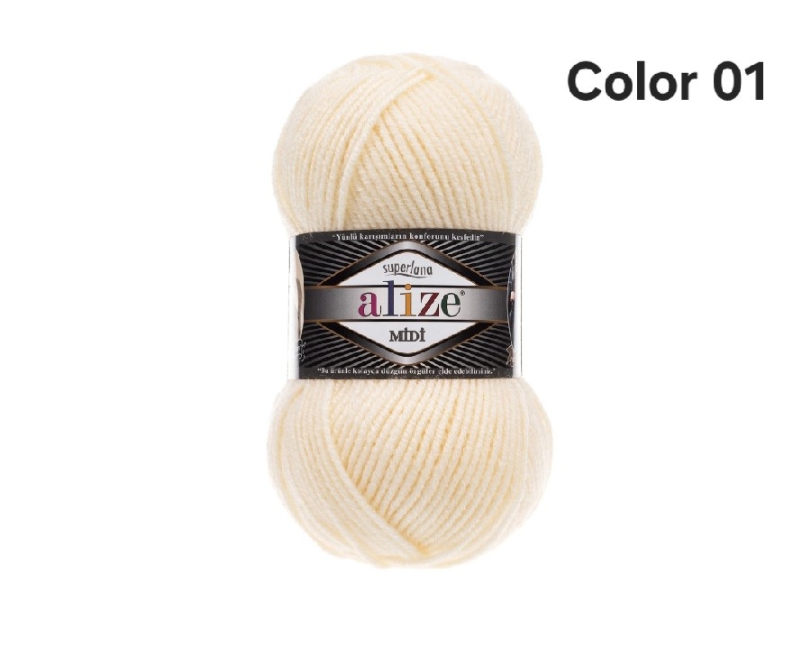 ALİZE SUPERLANA MİDİ COLOR 01-KREM