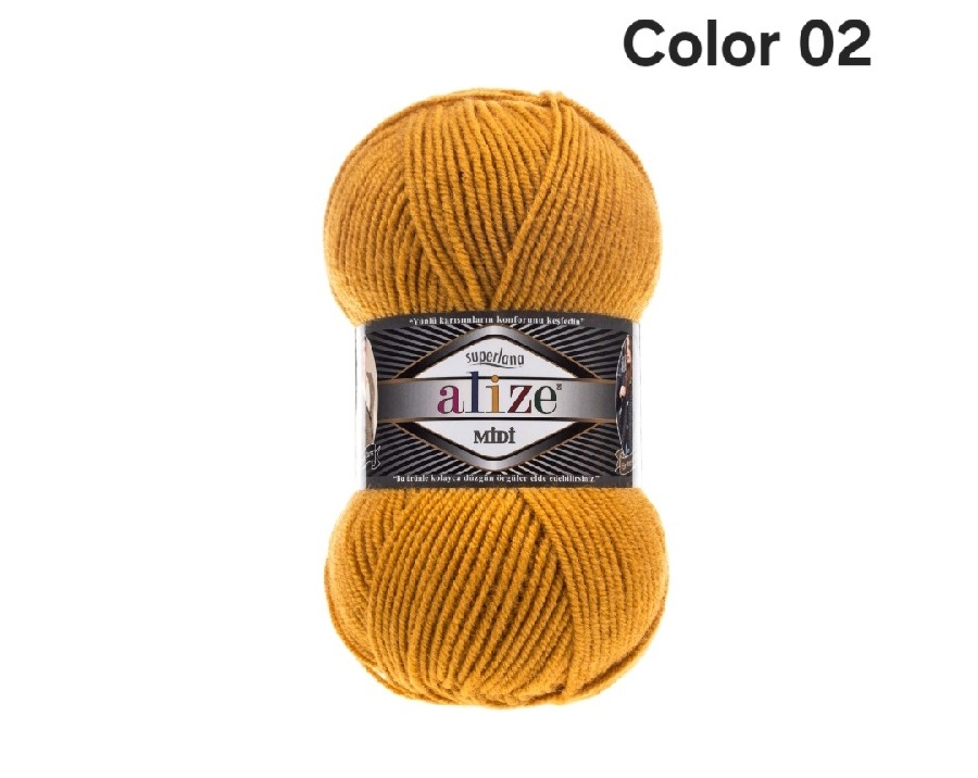 ALİZE SUPERLANA MİDİ COLOR 02-SAFRAN
