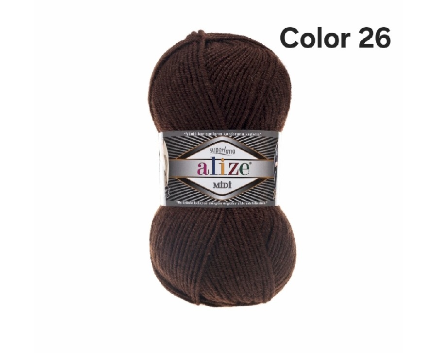 ALİZE SUPERLANA MİDİ COLOR 26-KAHVERENGİ
