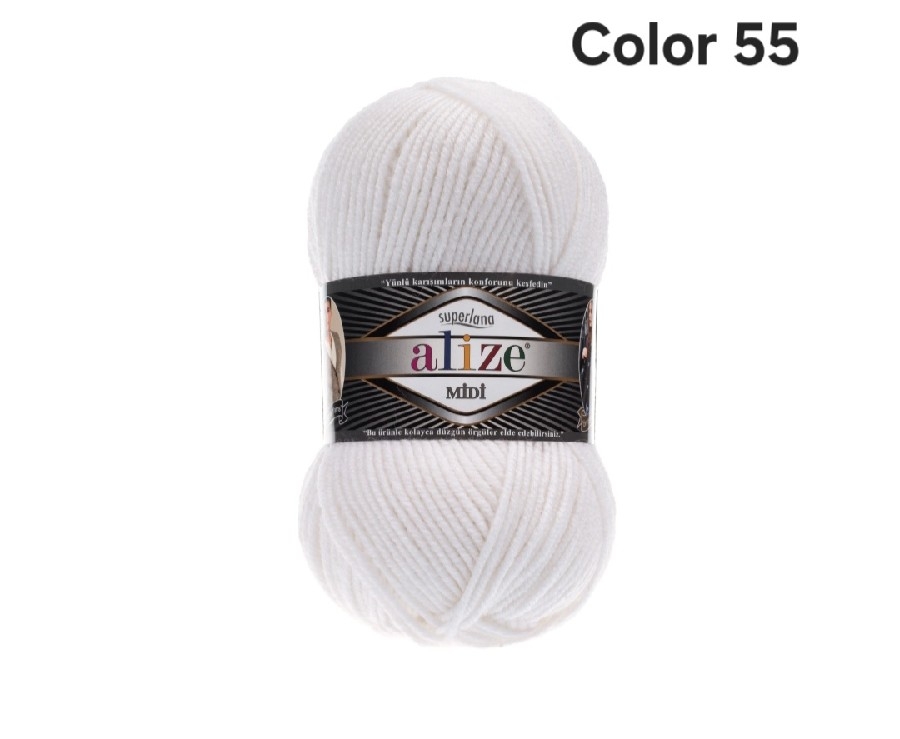 ALİZE SUPERLANA MİDİ COLOR 55-BEYAZ