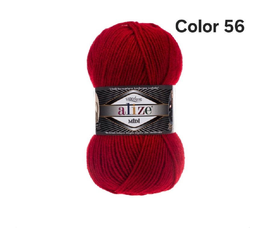 ALİZE SUPERLANA MİDİ COLOR 56-KIRMIZI