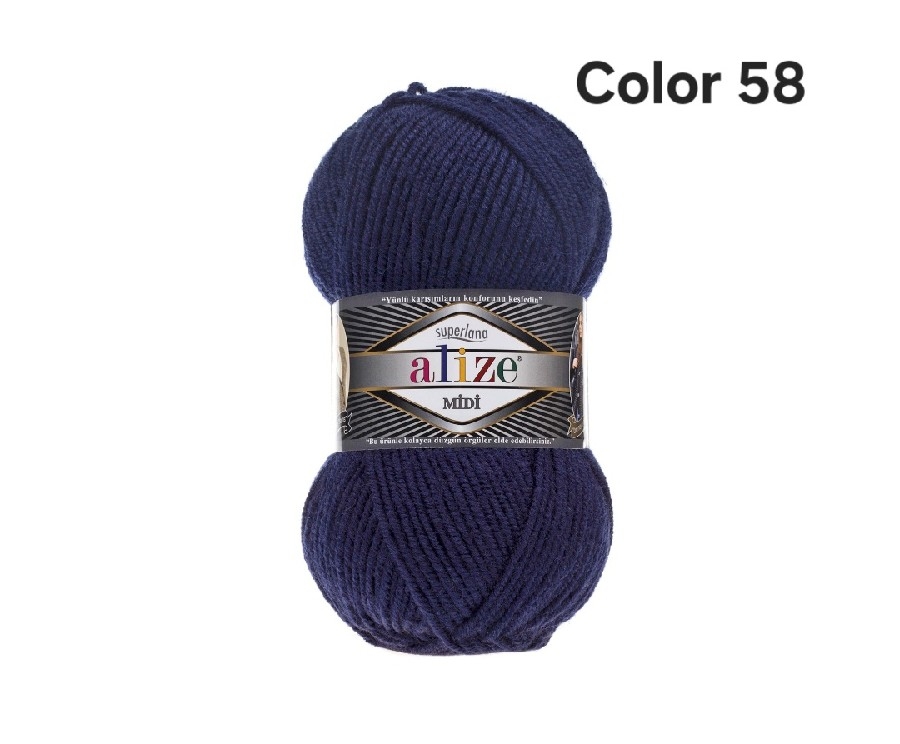ALİZE SUPERLANA MİDİ COLOR 58-LACİVERT