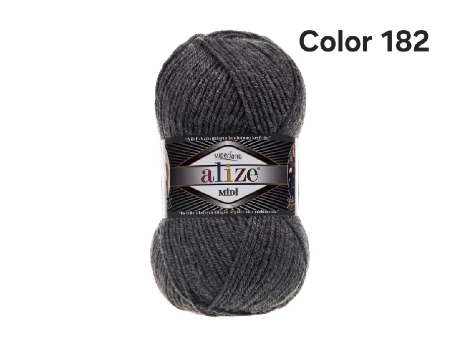 ALİZE SUPERLANA MİDİ COLOR 182-ORTA GRİ MELANJ