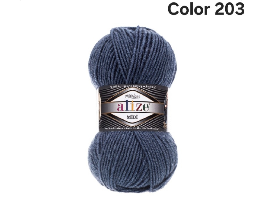 ALİZE SUPERLANA MİDİ COLOR 203-DENİM MELANJ