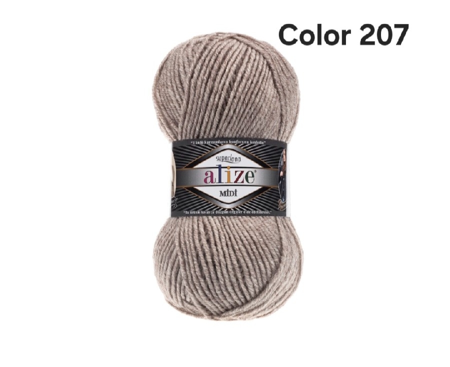 ALİZE SUPERLANA MİDİ COLOR 207-AÇIK KAHVE MELANJ