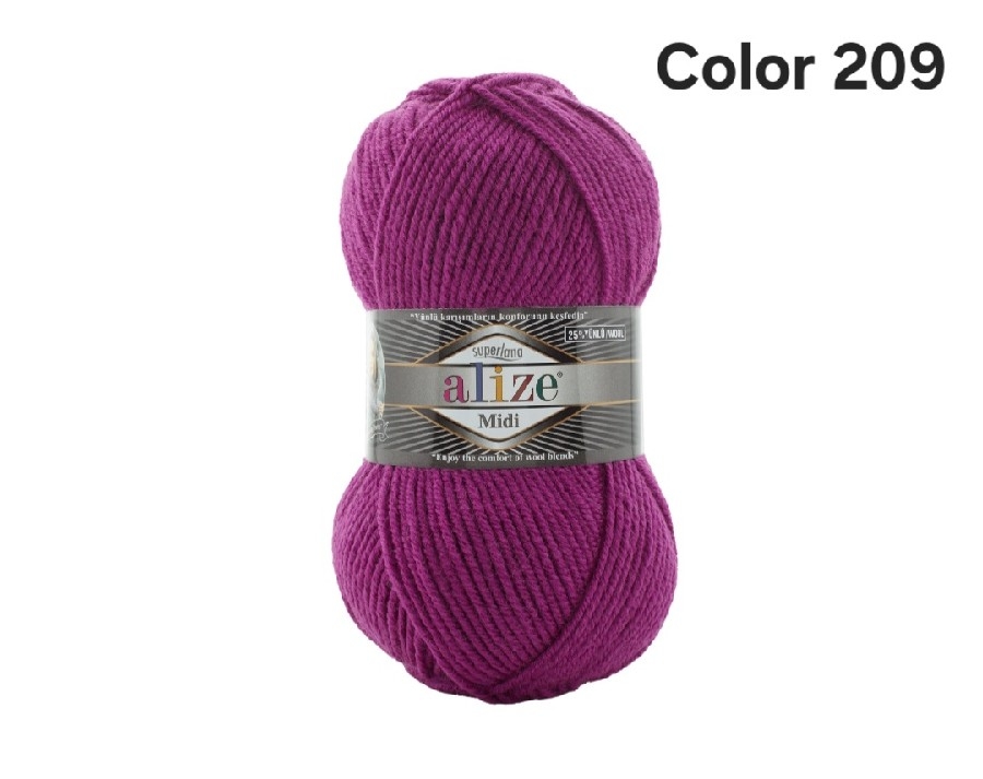 ALİZE SUPERLANA MİDİ COLOR 209-VİŞNE ÇÜRÜĞÜ