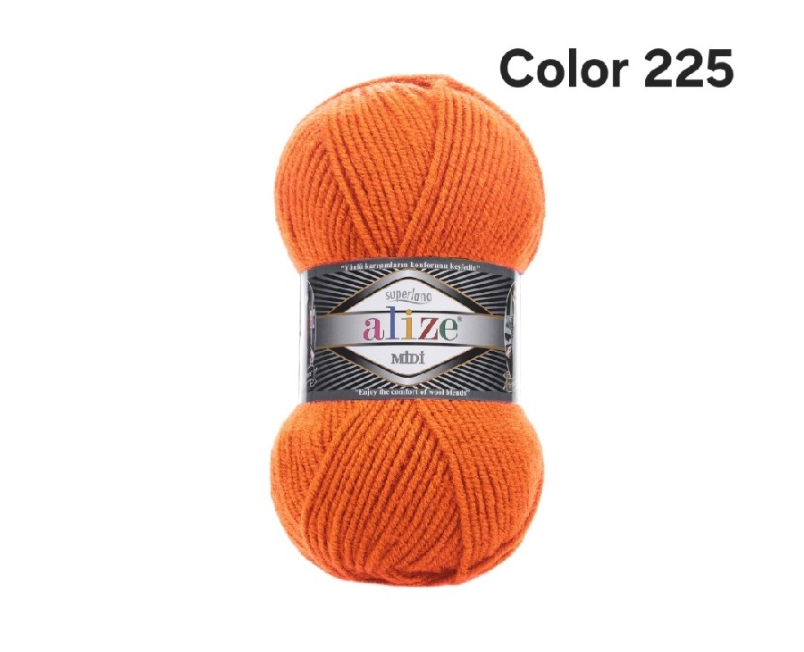 ALİZE SUPERLANA MİDİ COLOR 225-TURUNCU