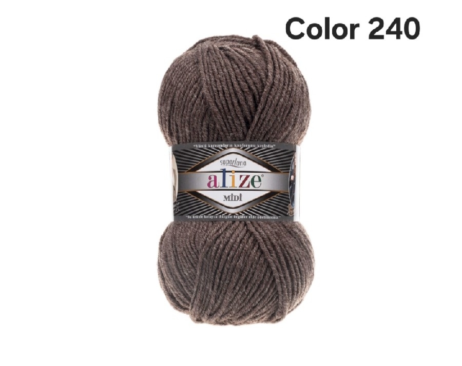 ALİZE SUPERLANA MİDİ COLOR 240-KAHVE MELANJ