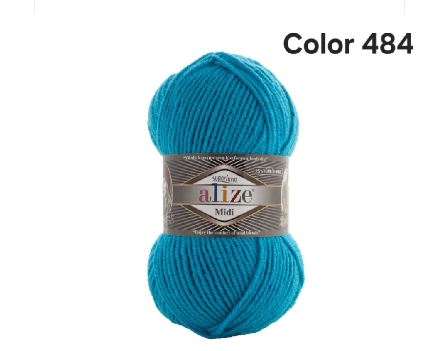 ALİZE SUPERLANA MİDİ COLOR 484-TURKUAZ
