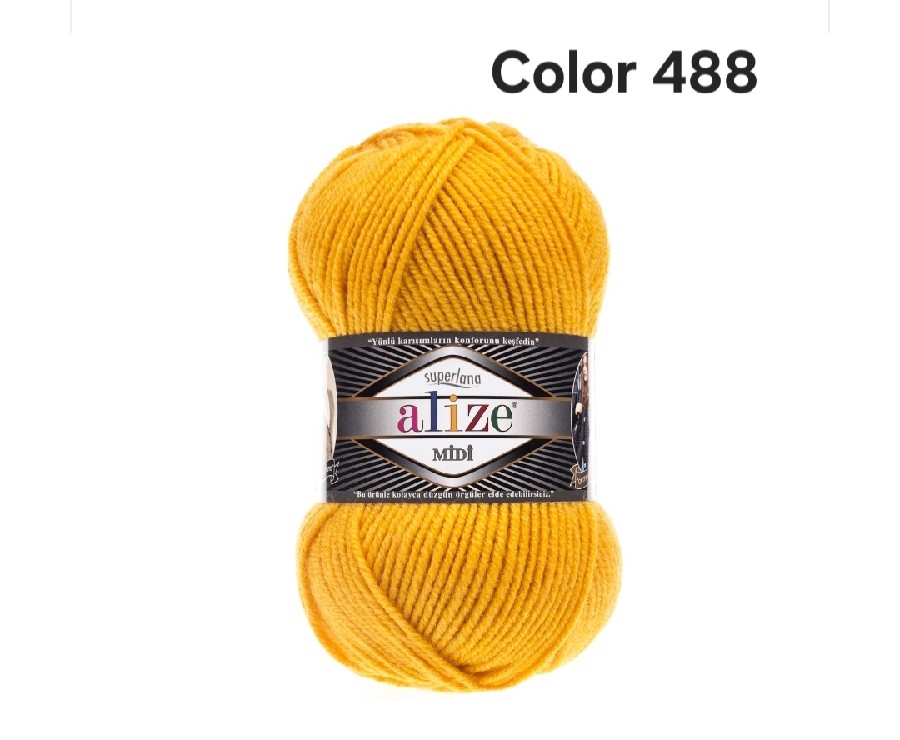ALİZE SUPERLANA MİDİ COLOR 488-SARI