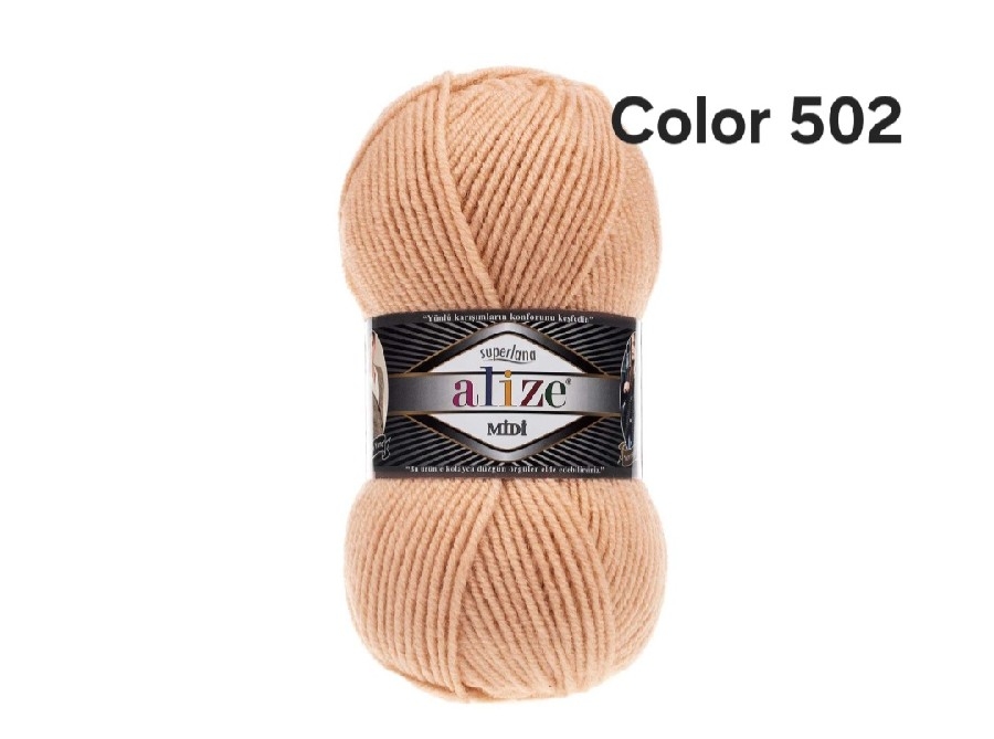 ALİZE SUPERLANA MİDİ COLOR 502-KREM KARAMEL