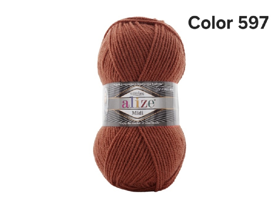 ALİZE SUPERLANA MİDİ COLOR 597-TABA