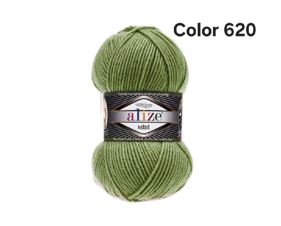 ALİZE SUPERLANA MİDİ COLOR 620-ZEYTİN