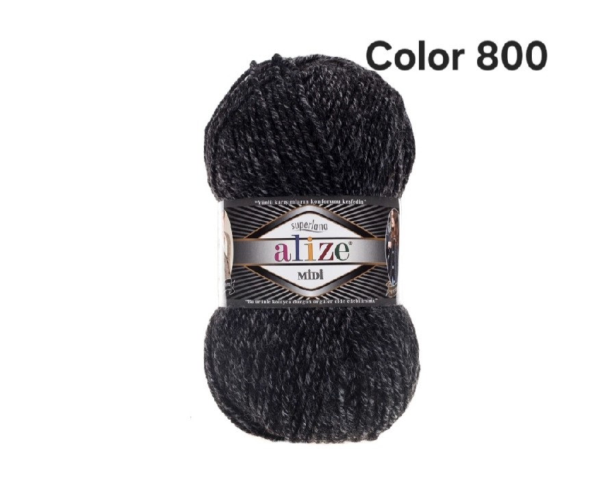 ALİZE SUPERLANA MİDİ COLOR 800-JASPE ANTRASİT