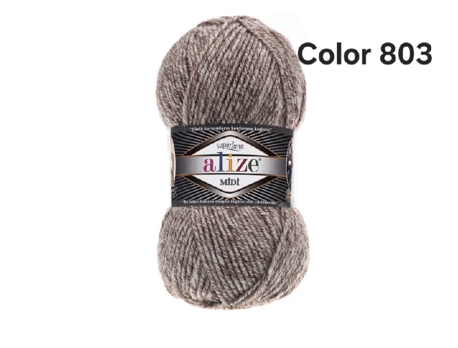 ALİZE SUPERLANA MİDİ COLOR 803-JASPE SÜTLÜ KAHVE