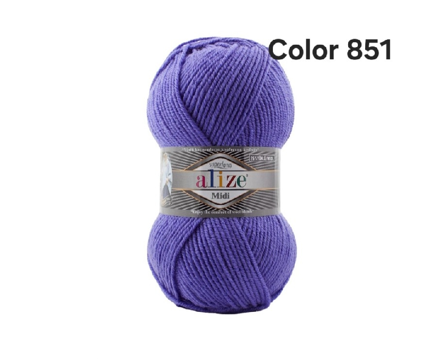ALİZE SUPERLANA MİDİ COLOR 851-PERVANE ÇİÇEĞİ