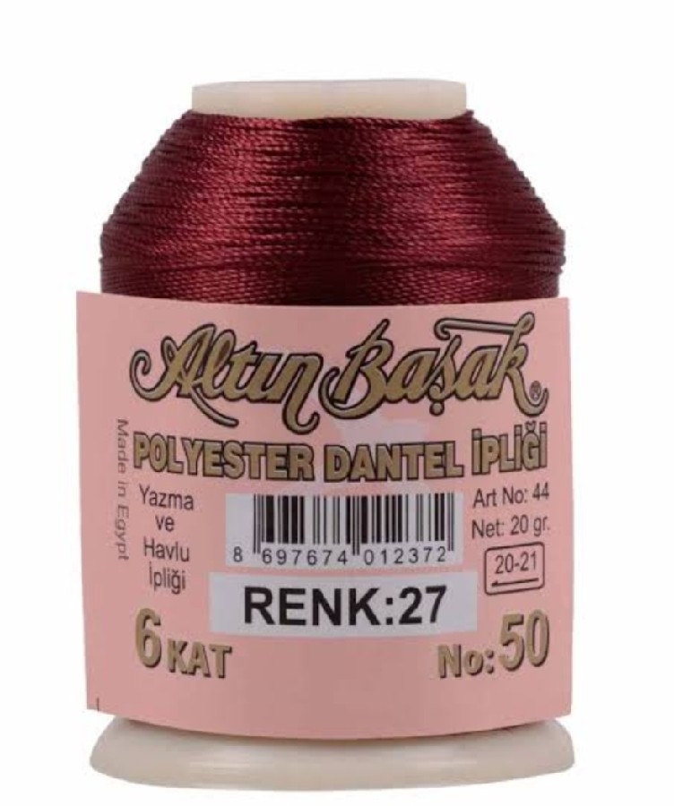 ALTINBAŞAK YAZMA OYA İPLİKLERİ RENK 27