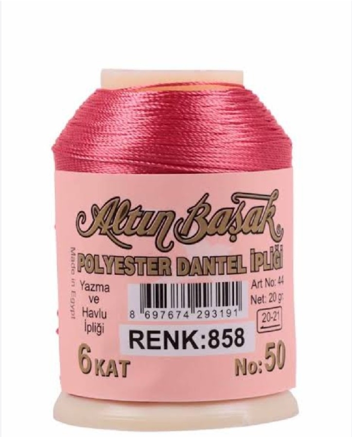 ALTINBAŞAK YAZMA OYA İPLİKLERİ RENK 858