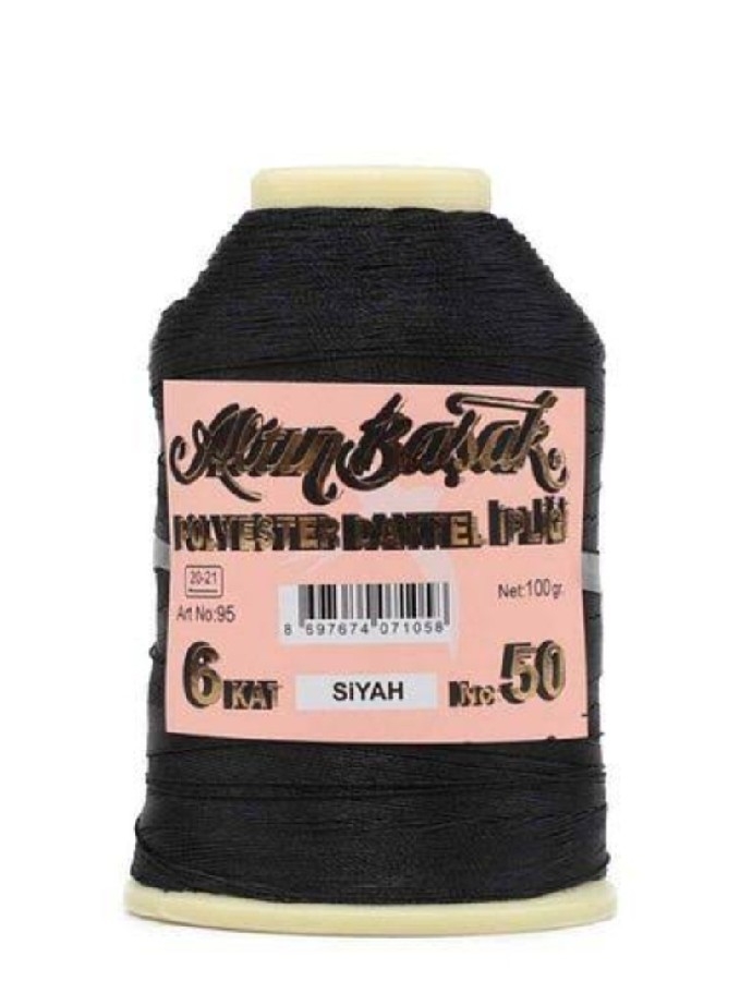 ALTINBAŞAK OYA İPİ 100 GR RENK SİYAH