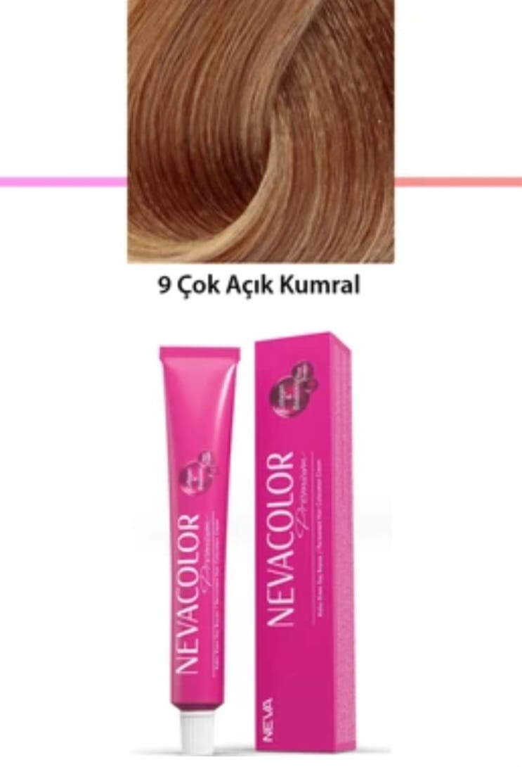 NEVACOLOR ÇOK AÇIK KUMRAL SAÇ BOYASI 9 NUMARA